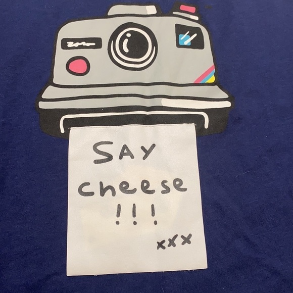 Zara Girls Say Cheese Long Sleeve T-Shirt Size 7 - Picture 2 of 5